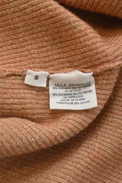 Terracotta cashmere-blend glitter rib knit tank top