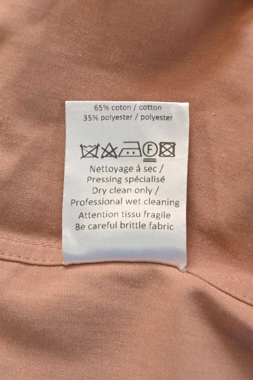 Terracotta cotton-blend point collar button-front peplum blouse with drawstring waist and tiered laser-cut plissé hem