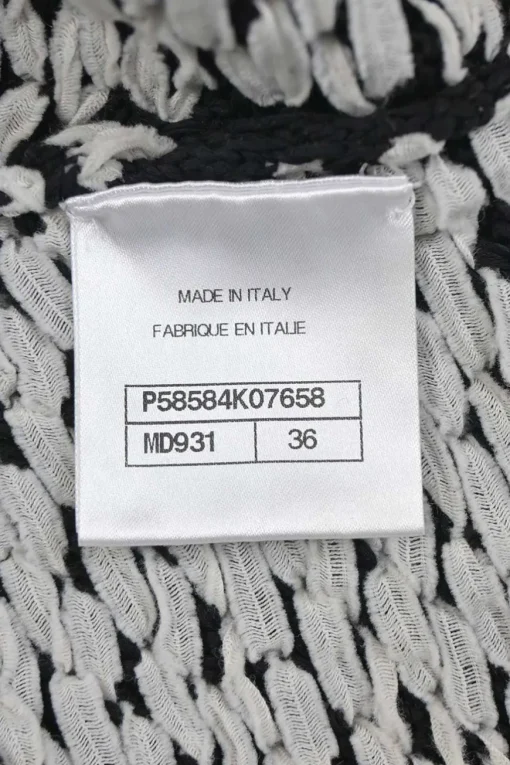 Two-tone cotton-blend racked knit button-front gilet