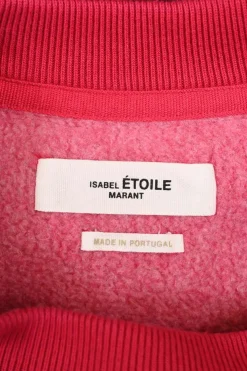 Two-tone panelled cotton fleece crewneck pullover Houston logo sweatshirt
