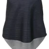 Two-tone polyester bateau neck circle plissé top
