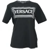 Two-tone screen-printed cotton jersey knit crewneck logo T-shirt