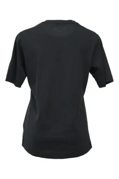Two-tone screen-printed cotton jersey knit crewneck logo T-shirt