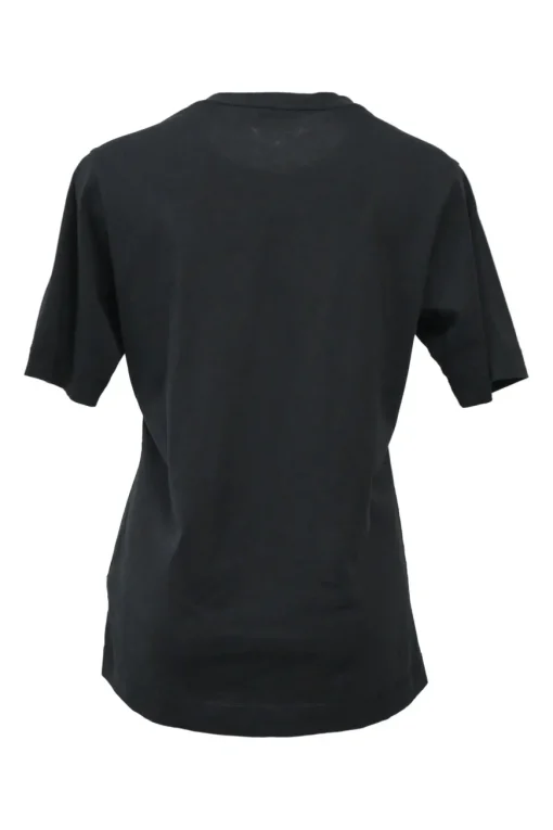 Two-tone screen-printed cotton jersey knit crewneck logo T-shirt