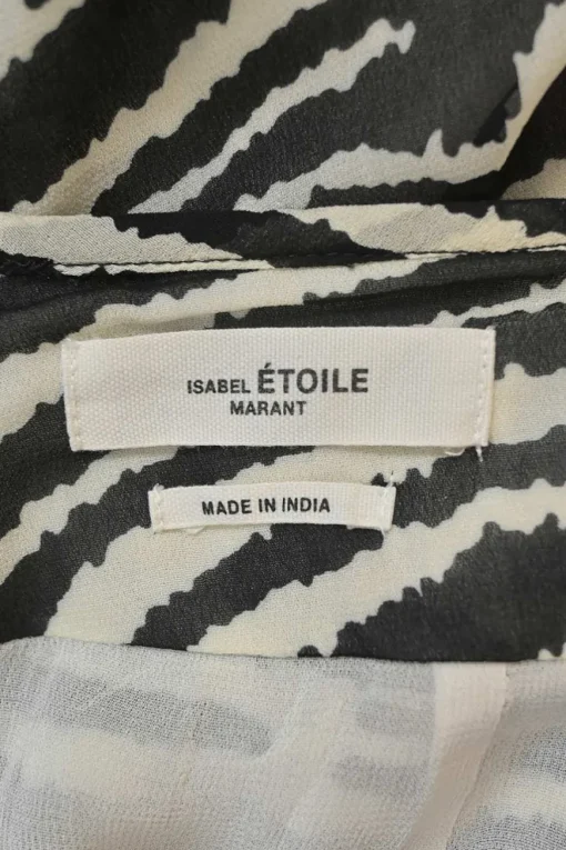 Two-tone semi-sheer viscose zebra print sarong-style ruched pencil skirt with cascade draped detail