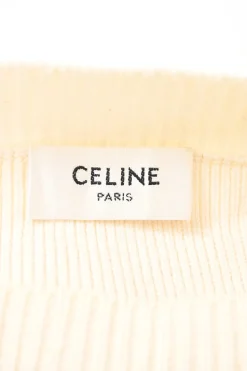 Two-tone striped cotton jersey knit bateau neck cropped pullover sweater
