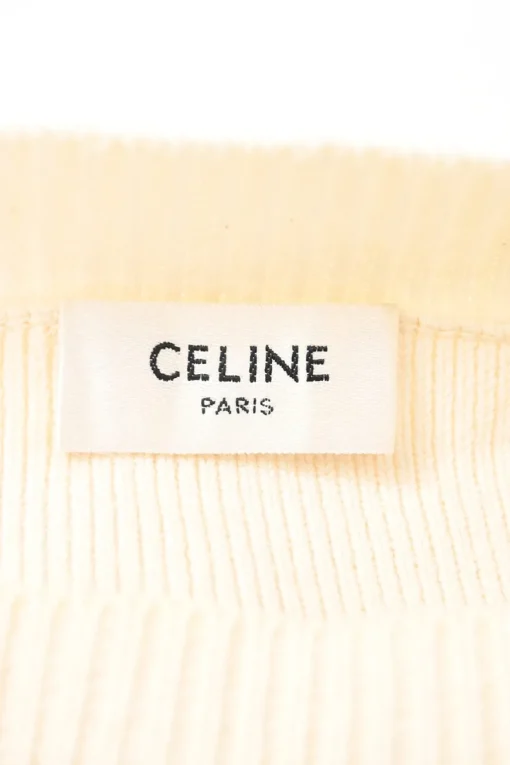 Two-tone striped cotton jersey knit bateau neck cropped pullover sweater