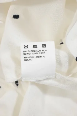 Two-tone viscose-blend clip jacquard ' La Chemise Siena' twist-detail spread collar tie-neck cropped blouse
