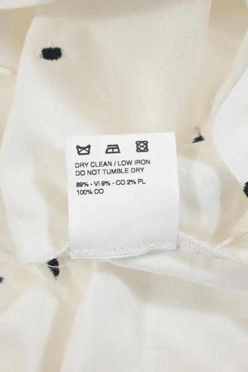 Two-tone viscose-blend clip jacquard ' La Chemise Siena' twist-detail spread collar tie-neck cropped blouse