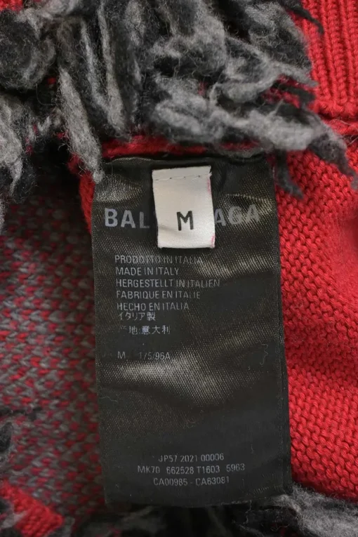 Unifit black and red wool-blend jacquard logo intarsia re-patch sweater