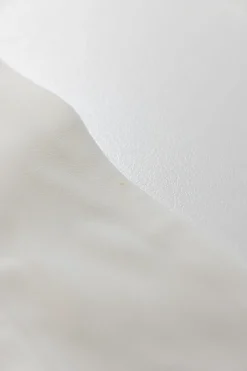 White asymmetric ruched spread collar button-front shirt