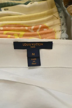 White cotton mixed-media bateau neck swing-style tunic shift with oversized pin-tucked bishop sleeves