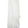 White cotton poplin apron-style sleeveless asymmetric mini shift dress