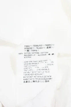 White cotton poplin spread collar button-up shirt