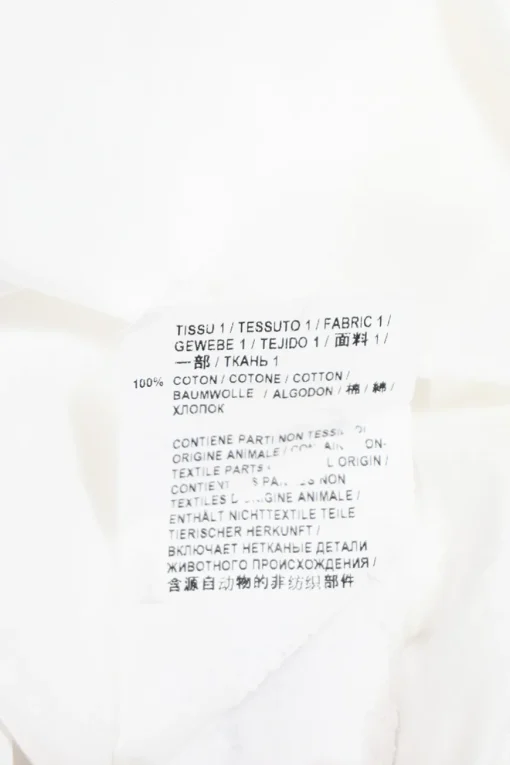 White cotton poplin spread collar button-up shirt