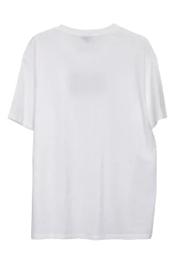 White crystal-embellished cotton jersey crewneck pullover VIP t-shirt , comes with pouch