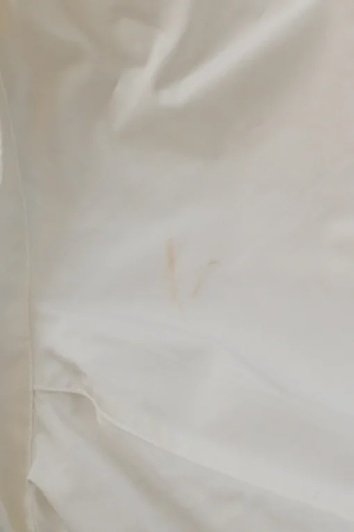 White draped cotton-blend poplin and tulle floating slouchy off-shoulder asymmetric blouse