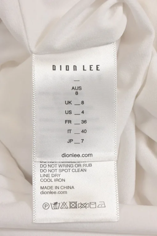White draped viscose-blend racerback column dress with twisted hip detailing