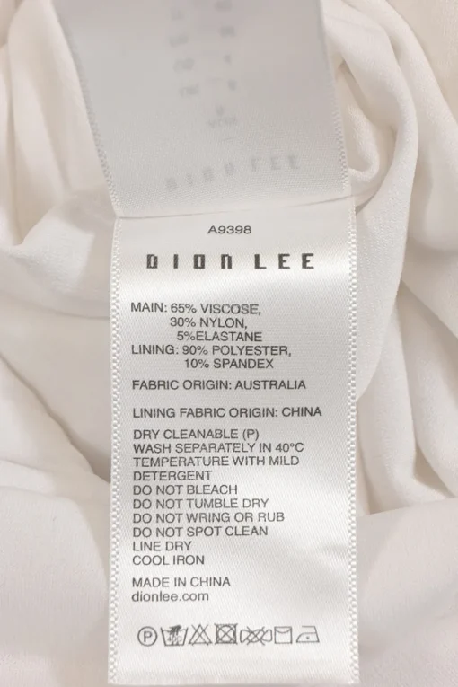 White draped viscose-blend racerback column dress with twisted hip detailing