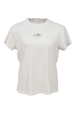 White jersey knit crewneck pullover Logo Baby T-shirt