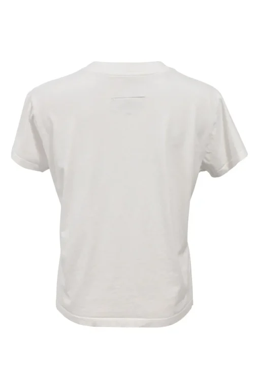 White jersey knit crewneck pullover Logo Baby T-shirt