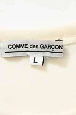 White polyester French terry crewneck pullover sweatshirt