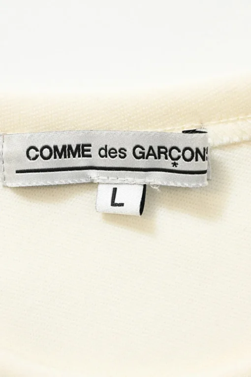 White polyester French terry crewneck pullover sweatshirt
