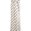 White striped polyester knotted strapless column maxi dress