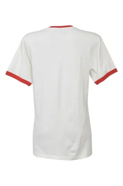 x Adidas white and blue cotton jersey crewneck pullover ringer T-shirt