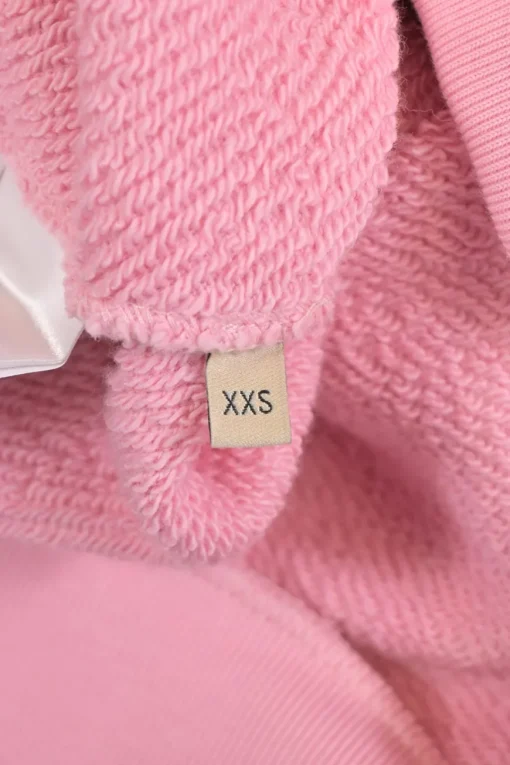 x Crunchyroll pink screen-printed cotton French terry pullover hoodie featuring 'Bananya' motif