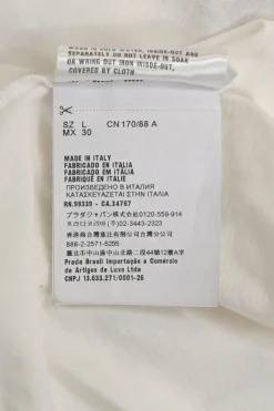2X4 for Prada white screen-printed cotton jersey oversized crewneck pullover T-shirt