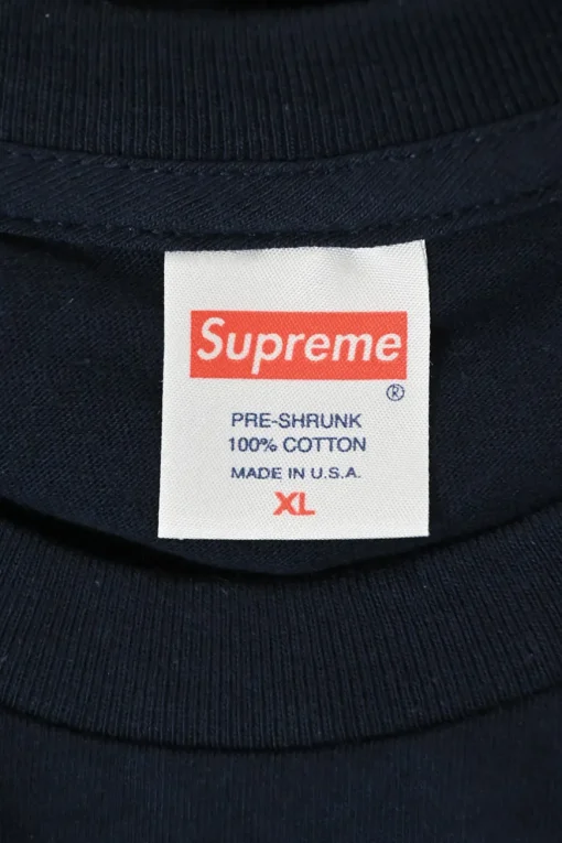 x Gonz Ramm navy screen-printed cotton jersey crewneck pullover T-Shirt featuring butterfly artwork by Mark Gonzales