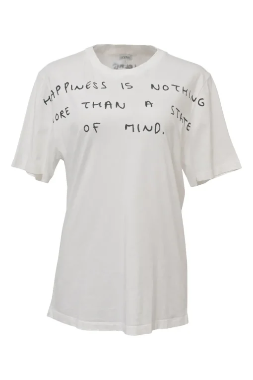 x Joe Brainard white screen-printed cotton jersey knit slogan T-shirt featuring word motif