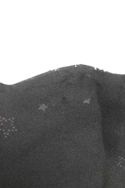 x Kate Moss black silk Paola shooting star print scalloped camisole with fixed spaghetti straps