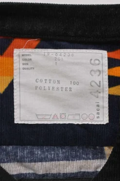 x Pendleton Woolen Mills navy cotton mixed-media swing-style peek-a-boo capelet T-shirt featuring Bridge Creek motif