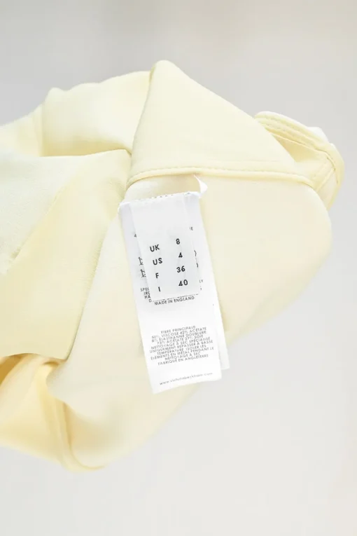 Yellow bias-cut viscose-blend angel sleeve V-neck blouse