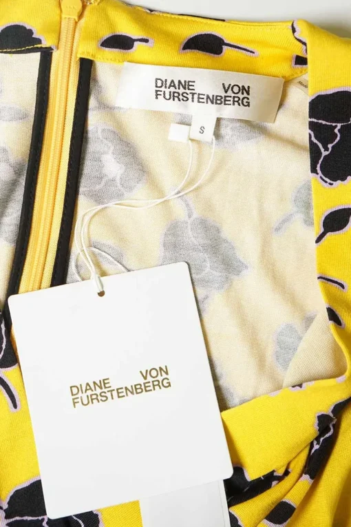 Yellow floral-print tie waist wrap-effect maxi dress