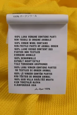 Yellow interlock jersey button-front cardigan